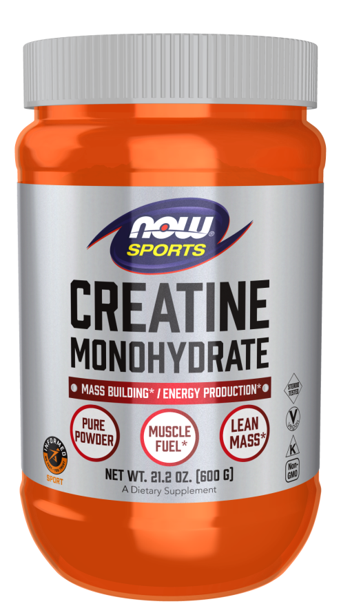 Now Foods Pure Creatine Monohydrate 600Gram Powd Kosher/Non GMO/ Cratine 5000mg