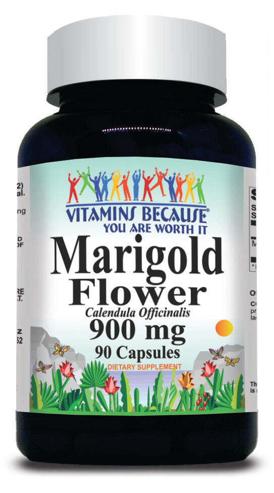 Calendula Flower 900mg 90 Caps (Marigold Flower)