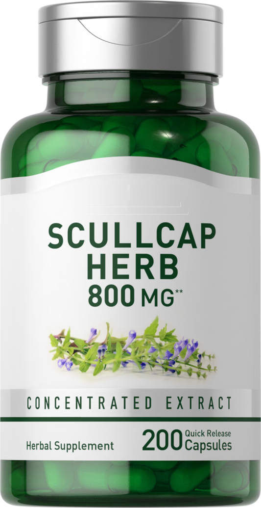 Chinese Scullcap 800mg (Huang Qin) 200 Caps Highest Potency Non GMO